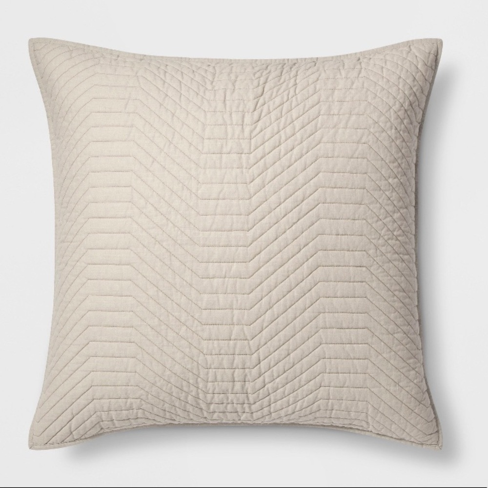 King size Geo stitch sham + Nate Berkus